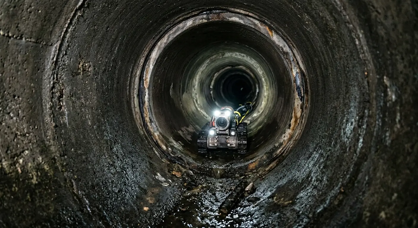 Robotic sewer camera inspecting pipe interior for Drain Snake Service in Lake of the Woods